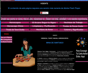 videntenaturalmina.com: Vidente, Horoscopos y compatibilidad Tarot y Videncia 24 horas directo
Vidente,Videncia y tarot,Adivina con magia,rituales,horoscopo gratis y Horoscopo chino,Tirada de Tarot gratis,Tarotistas en directo