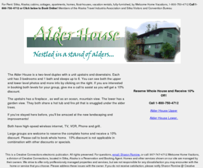 alderhousesitka.com: Sitka Vacation Rentals, For Rent, homes, apartments, cabins, cottages and floathouses
