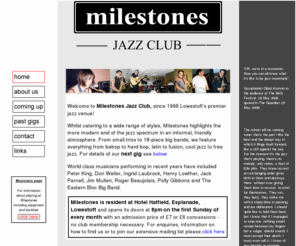 milestonesjazzclub.co.uk: Milestones Jazz Club Lowestoft
Milestones jazz club, Lowestoft