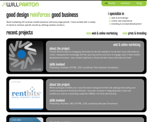 williamparton.com: William Parton: Creative Solutions
William Parton specializes in web & print design, online user experience and concept development