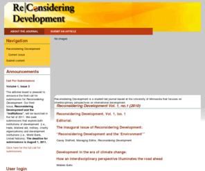 ipid-umn.org: Reconsidering Development Vol. 1, no.1 (2010) | Reconsidering Development Journal
