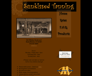 sunkissedtan.com: Sunkissed Tanning Salon - Santa Monica, CA
Sunkissed Tanning Salon - Quality indoor tanning salon in Santa Monica, California