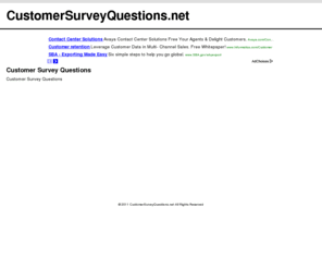 customersurveyquestions.net: Customer Survey Questions
Customer Survey Questions