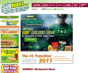 subwaydai.com: Official SUBWAY Restaurants' Web Site
SUBWAY Restaurant, Franchise, Business & Investment Information.