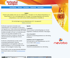 volleybalkamp.nl: Nevobo Volleybalkampen, zomerkampen
De Nevobo organiseert al bijna 40 jaar professionele zomerkampen voor volleyballers van 10 t/m 19 jaar.