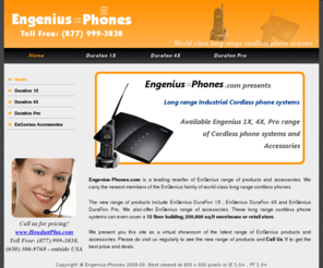 engenius-phones.com: EnGenius Long Range Industrial Cordless Telephone System. Durafon 1X, 4X, Pro Systems
EnGeninus DuraFon Cordless Phones. Full Line of EnGenius Industrial Long Range Cordless Telephones and Accessories.