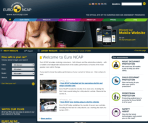 euro-ncap.co.uk: HOME | Euro NCAP - For safer cars crash test safety rating
Euro NCAP provides motoring consumers - both drivers and the automotive industry - with a realistic and independent assessment of the safety... - Euro NCAP - The Official Site of the European New Car Assessment Programme