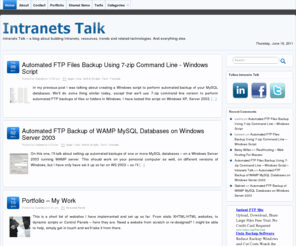 intranets-talk.com: Intranets Talk
Intranets Talk – a blog about building Intranets, resources, trends and related technologies