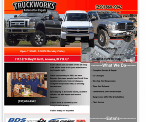 kelownatruckworks.com: Kelowna Truckworks
Commercial, Truck service and repair, Specializing in domestic trucks, and fleet service, we also repair and service imports. .