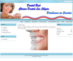 clinicadentalbest.com: Dental Best
Somos una Empresa dedicada a brindar servicios médicos odontológicos con los más altos estándares de calidad, preocupándonos por su bienestar, salud y con un servicio personalizado de nuestros profesionales.