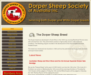 dorper.com.au: Dorper Sheep Australia - Home
The Dorper sheep are hardy, fertile, fast-growing meat sheep, originally bred in South Africa and now being bred in Australia for Australian conditions.