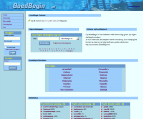 goedbegin.com: GoedBegin - Eigen startpagina
Gratis eigen startpagina? Een GoedBegin is het halve werk.