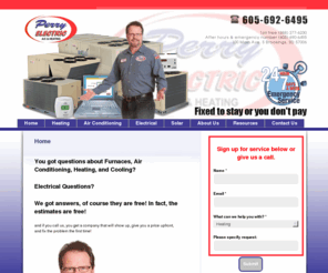 perryelectric.net: Perry Electric
Perry Electric provides heating, cooling, air conditioning, solar, and electrical assistance.