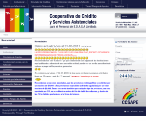 coperedasa.com: Cooperativa de Credito y Servicios Asistenciales para el Personal de E.D.A.S.A. - Inicio
Coperativa de Credito y Servicios Asistenciales para el Personal de E.D.A.S.A.