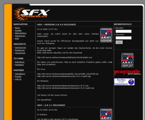 sfx-server.com: SpeedFreax Gameserver Vermietung
SFX-Server mit allen Leistungen und Inhalten, ist ein Angebot der Speedbone Internet & Connectivity GmbH