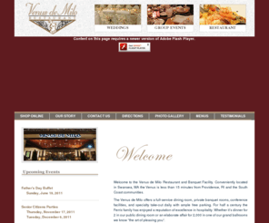 venusdemilo.com: Welcome - Venus de Milo
Venus de Milo, Weddings, Group Events, Restaurant.