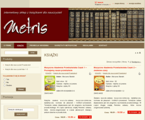odm-metris.pl: KSIĄŻKI - METRIS - sklep z książkami metodycznymi
sprzedajemy własne książki metodyczne dla dzieci i nauczycieli