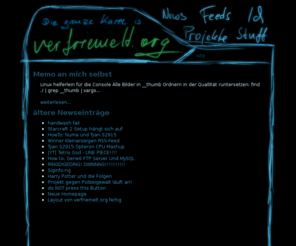verfriemelt.org: verfriemelt.org :: Memo an mich selbst
