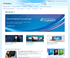 windows7.es: Página principal de Windows 7 - Microsoft Windows
Conozca Windows 7. Pruebe las novedosas características, compare las ediciones y vea de qué forma pueden ayudarlo.