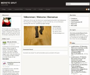 meretegrut.com: Välkommen | Welcome | Bienvenue
text & form