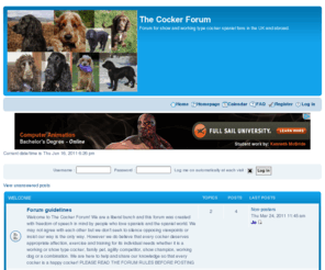 thecockerforum.com: The Cocker Forum
Forum for show and working type cocker spaniel fans in the UK and abroad.