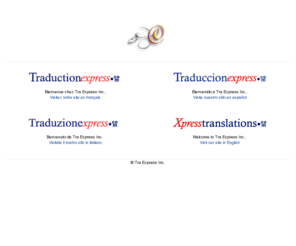 traexpressinc.com: Traductionexpress.com / Tra Express Inc.
Traductionexpress.com Tra Express Inc. : traduire documents commerciaux et techniques, brochures, site Internet par des traducteurs professionnels. Toutes langues (francais, anglais, espagnol,.). Qualité et délai garantis.