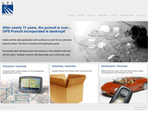 gpspursuit.com: GPS PURSUIT INC. - Smart and Effective Asset Tracking
Vehicle tracking using GPS, mapping, solutions for truck fleets, car fleets and tailer tracking. Satellite tracking system with wireless cellular technology.