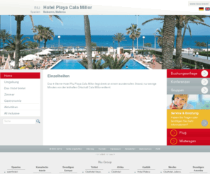 playa-cala-millor.com: Riu-Cala-Millor: Home
Das 4-Sterne-Hotel Riu Playa Cala Millor liegt direkt an einem wundervollen Strand, nur wenige Minuten von der lebhaften Ortschaft Cala Millor entfernt.