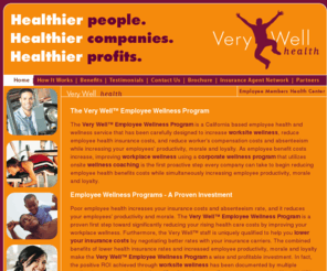 verywellhealth.com: California Corporate & Employee Wellness Program | California Worksite and Workplace Wellness Program
Very Well is a proven corporate and employee wellness program for California businesses; with locations in Atascadero, Corona, Davis, Fresno, Kingsburg, Los Osos, Paso Robles, San Luis Obispo, Woodland