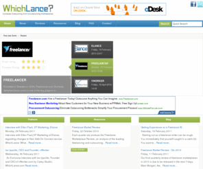 whichlance.com: Compare outsourcing, freelancing and crowdsourcing marketplaces
WhichLance? - The freelance marketplace comparison site