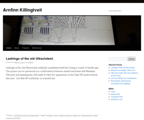 arnfinnkillingtveit.com: Arnfinn Killingtveit | sonic disturbance.
