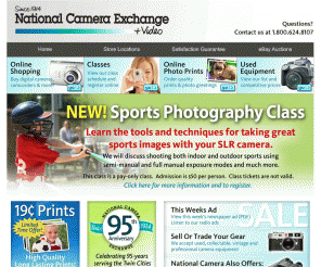 nationalcamera.com: National Camera & Video Exchange - Home - new cameras, used cameras, camera equipment, darkroom equipment, birding binoculars, digital cameras, photography equipment, digital imaging, birdwatching binoculars
National Camera & Video Exchange - Home Page - new cameras, used cameras, camera equipment, digital cameras, darkroom equipment, birding binoculars, birdwatching binoculars, photography, photography equipment, digital imaging, birdwatching binoculars, telescopes, spotting scopes, optics, camera accessories