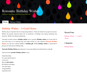 romanticbirthdaywishes.com: Romantic Birthday Wishes | Happy Birthday Wishes to Friend, Love, Mom, and many more birthday wishes
Best collection of romantic birthday wishes to friend, love, mom, sister, beloved, and many more happy birthday wishes.