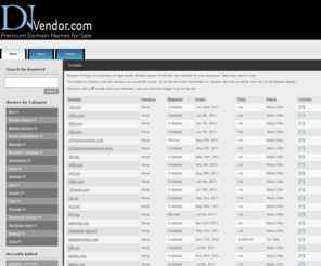 dnvendor.com: Premium Domain Names for Sale! - Home
Search for Quality Domains For Sale, A surplus of high quality domain names in stock that are available for your purchase