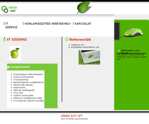 greenexit.hu: IT Szerviz - Green Exit
IT Szerviz, Szoftverüzemeltetés, Rendszergazdai szolgáltatás, Hálózati távfelügyelet