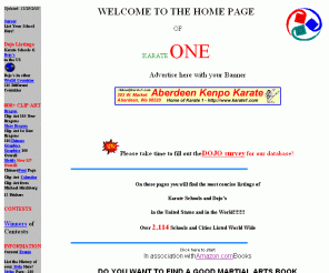 karate1.com: Karate 1: Listings of Dojo's in the US and World Wide and Largest supply of Martial Arts Clip Art in the World 
Karate1 / Listing of Dojo's and Martial Arts school around the world, free clip art, tournament listings and Dojo Services / Kenpo / Clip Art / Dragonn/ Tournaments