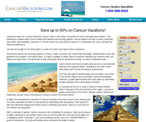 cancunvacationrentals.com: Cancun Vacations, Cancun Vacation, Cancun Vacation Packages, Cancun Vacation Package, All-Inclusive Cancun Vacations
Cancun Vacations Guide. Your source for unbelievably low rates on any Cancun vacation or Cancun vacation package.