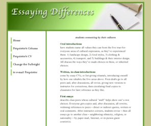 essayingdifferences.com: Essaying Differences
Essaying Differences challenges the ways 
we unwittingly follow authorities into borders