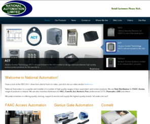 nal.ie: National Automation - nal.ie - Distributor & Installer of Automated Gates
nal.ie National Automation, National-automation is a distributor and installer for FAAC,Genius & Prastel product range of automated gates and doors. We are a service and supply company of top quality automated electrical gates to Ireland and Northern Ireland, Agents for FAAC, Genius & Prastel product range of automated gates and doors.