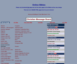 bibledatabase.net: Read many different version of the Bible Online.
Many versions of the Bible Online. Read the Bible in English, Spanish, Chinese, Swahili, Greek,...