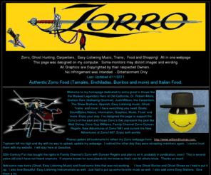 williamlthomas.com: Billy's Zorro Webpage
Zorro, Atkins, Mexican Food and more!