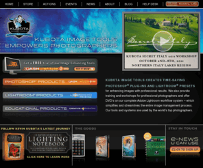 kubotaworkshops.com: Photoshop Actions, Photography Workshops, Lightroom Presets | Kubota Image Tools
Kubota Image Tools offers digital photography workshops and training products including: Photoshop Actions, Lightroom Presets, AutoAlbum Book Design Software & Much More!