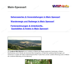 main-spessart.info: Der Landkreis Main-Spessart in Unterfranken
Der Landkreis Main-Spessart - Fränkischen Schichtstufenland in der klimatisch begünstigten Lee-Lage der Spessart-Rhön-Schwelle