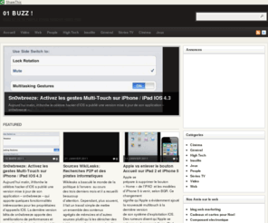 01buzz.fr: Buzz et actualité people et stars, vidéos, humeur, internet, web
L'actualité en fraicheur ! retrouvez tout l'actualité d'internet rassemblé pour vous dans un seul endroit, c'est sur 01buzz.fr !