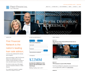 1fnus.com: First Financial Network Inc. - Home
First Financial helps institutions manage risk and enhance financial performance by gaining maximum value through comprehensive loan sale services.