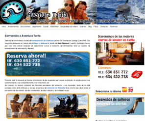 aventuratarifa.com: Aventura Tarifa - Avistamiento de cetáceos, rutas en quads, y cursos de kite & windsurf. » Aventura Tarifa - Avistamiento de Cetáceos, Rutas en Quads, Cursos de Kite y Wind, Mountain Bike y Pesca deportiva en Tarifa y el Estrecho de Gibraltar
Aventura Tarifa, avistamiento de cetáceos, rutas en quads, cursos de kite o windsurf, pesca deportiva, etc... en Tarifa y el estrecho de Gibraltar