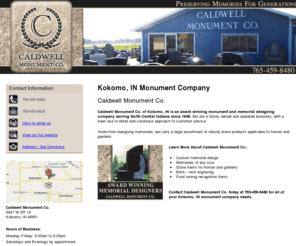 caldwellmonuments.com: Monuments Kokomo, IN - Caldwell Monument Co 765-459-8480
Caldwell Monument Co. provides custom memorial design, memorials of any size, and brick / rock engraving to Kokomo, IN. Call 765-459-8480.