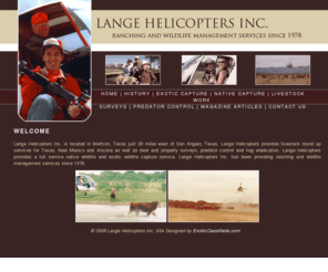 langehelicopters.com: Lange Helicopters Inc.
Ranching and Wildlife management services since 1978!