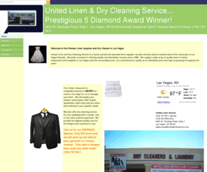 unitedlinenservice.com: Home
United Linen and Dry Cleaning is a family owned and operated linen supplier, laundry and dry cleaner located west of the University of Las Vegas Nevada