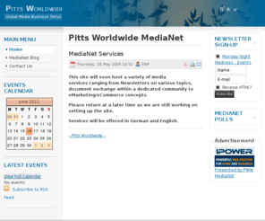 pitts-worldwide.net: Pitts Worldwide MediaNet
Pitts Worldwide MediaNet